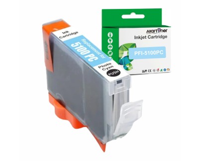 Compatible Canon PFI5100 Cyan Photo Cartucho de Tinta Pigmentada PFI-5100PC / 6956C001 para Canon imagePROGRAF Pro-310 / iPF Pro-310