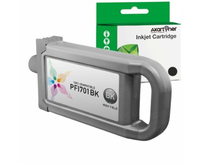 Compatible Canon PFI701 / PFI301 Negro Cartucho de Tinta 0900B001 / PFI-701BK para IPF8000, IPF8000S, IPF9000, IPF9000