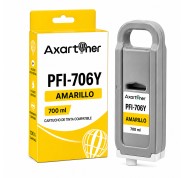 Compatible Canon PFI706 Amarillo Cartucho de Tinta Pigmentada 6684B001 / PFI-706Y para imagePROGRAF IPF8300, IPF8400, IPF9400