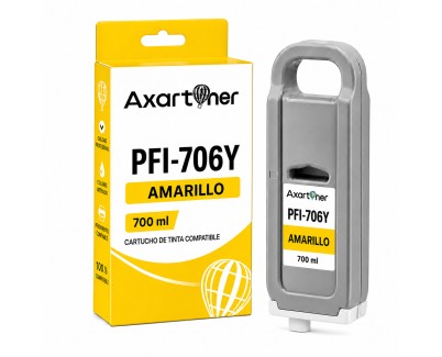 Compatible Canon PFI706 Amarillo Cartucho de Tinta Pigmentada 6684B001 / PFI-706Y para imagePROGRAF IPF8300, IPF8400, IPF9400