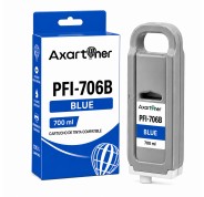 Compatible Canon PFI706 Azul Cartucho de Tinta Pigmentada 6689B001 / PFI-706B para imagePROGRAF IPF8300, IPF8400, IPF9400