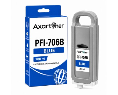 Compatible Canon PFI706 Azul Cartucho de Tinta Pigmentada 6689B001 / PFI-706B para imagePROGRAF IPF8300, IPF8400, IPF9400