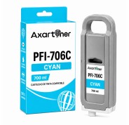 Compatible Canon PFI706 Cyan Cartucho de Tinta Pigmentada 6682B001 / PFI-706C para imagePROGRAF IPF8300, IPF8400, IPF9400