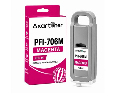Compatible Canon PFI706 Magenta Cartucho de Tinta Pigmentada 6683B001 / PFI-706M para imagePROGRAF IPF8300, IPF8400, IPF9400