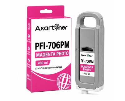 Compatible Canon PFI706 Magenta Photo Cartucho de Tinta Pigmentada 6686B001 / PFI-706PM para imagePROGRAF IPF8300, IPF8400, IPF9400