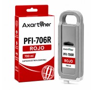 Compatible Canon PFI706 Rojo Cartucho de Tinta Pigmentada 6687B001 / PFI-706R para imagePROGRAF IPF8300, IPF8400, IPF9400
