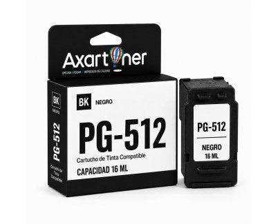 Compatible Canon PG512 / PG510 Negro Cartucho de Tinta - Muestra Nivel de Tinta - 2969B001/2970B001