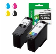 Compatible Pack x2 Canon PG595XL Negro + CL586XL Color Cartuchos de Tinta para Canon Pixma TS4150i / TS6550i / TS7550I