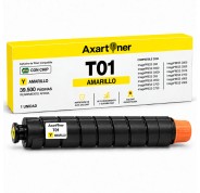 Compatible Canon T01 / 8069B001 Amarillo Cartucho de Toner para imagePress C60 C600 C600i C65 C650 C700 C750 C800 C850 C910 V700 V800 V900