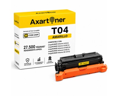 Compatible Canon T04 Amarillo Cartucho de Toner 2977C001 / T04Y para Canon imageRUNNER Advance C475i III, C475iF III, C475iFZ III, C475iZ III, DX C477iZ