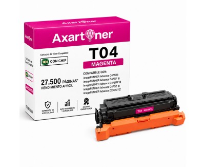 Compatible Canon T04 Magenta Cartucho de Toner 2978C001 / T04M para Canon imageRUNNER Advance C475i III, C475iF III, C475iFZ III, C475iZ III, DX C477iZ