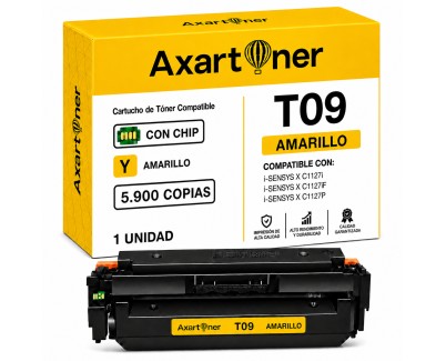 Compatible Canon T09 - CON CHIP - Amarillo Cartucho de Toner 3017C006 para i-SENSYS X C1127i, X C1127iF, X C1127P