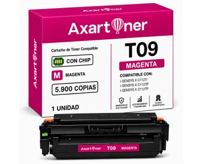 Compatible Canon T09 - CON CHIP - Magenta Cartucho de Toner 3018C006 para i-SENSYS X C1127i, X C1127iF, X C1127P