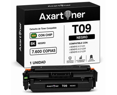 Compatible Canon T09 - CON CHIP - Negro Cartucho de Toner 3020C006 para i-SENSYS X C1127i, X C1127iF, X C1127P