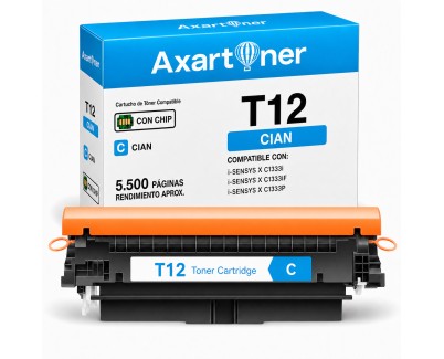 Compatible Canon T12 Cyan Cartucho de Toner 5097C006 para Canon i-SENSYS X C1333i / X C1333iF / X C1333P