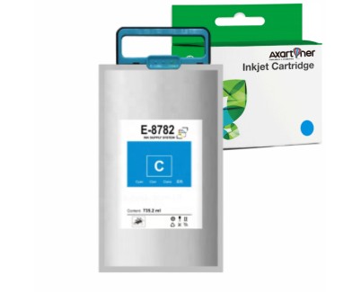 Compatible Epson T8782 / T8382 Cyan Cartucho de Tinta Pigmentada C13T878240 / C13T838240 para WorkForce Pro WF-R5190, WF-R5690