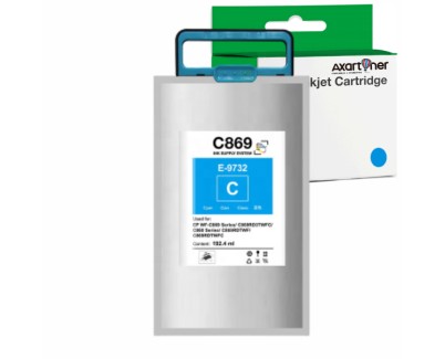 Compatible Epson T9732 Cyan Cartucho de Tinta Pigmentada C13T973200 para Epson WorkForce Pro WF-C869