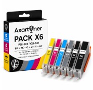Compatible Compatible Pack x6 Cartuchos de Tinta Canon PGI-530 / CLI-531 PGI530 / CLI531 para Canon PIXMA TS8750 TS8751