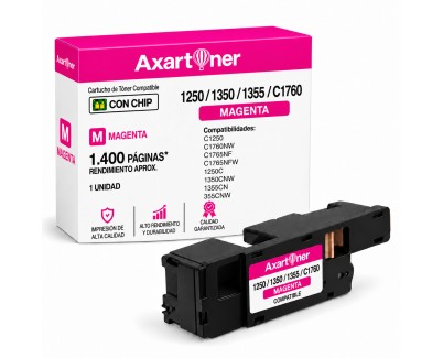 Compatible Dell 1250c / 1350cnw / 1355cn / 1355cnw / C1760nw / C1765nf / C1765nfw Magenta Cartucho de Toner 593-11142 / 4DV2W / XMX5D / 593-11146 / HX76J / MHT79