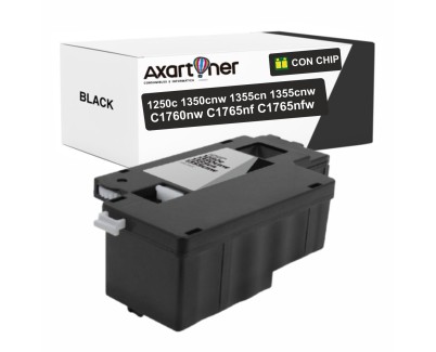 Compatible Dell 1250c / 1350cnw / 1355cn / 1355cnw / C1760nw / C1765nf / C1765nfw Negro Cartucho de Toner 593-11140 / DC9NW / 810WH / DV16F / 593-11144 / TRNFF / XKP2P