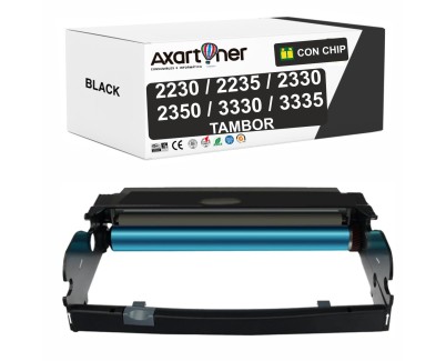 Compatible Dell 2230 / 2235 / 2330 / 2350 / 3330DN / 3330 / 3335 Negro Tambor de Imagen 593-10338 / PK496 (Drum)