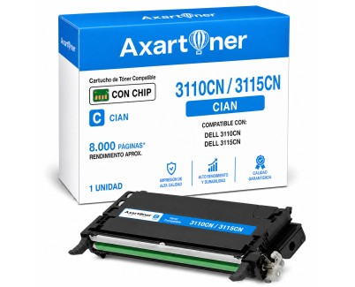 Compatible Dell 3110CN / 3115CN Cyan Cartucho de Toner 593-10171