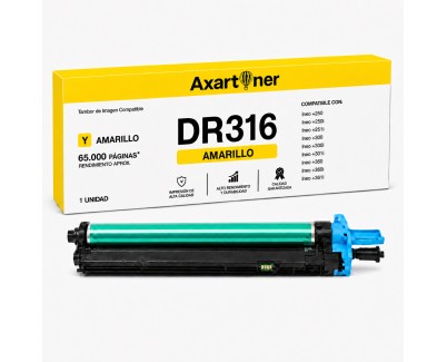 Compatible Develop Ineo +250, +250i, +251i, +300, +300i, +301i, +360, +360i, +361i Amarillo Tambor de Imagen Drum AAV71TH - DR316Y
