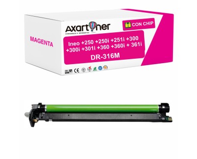 Compatible Develop Ineo+250, +250i, +251i, +300, +300i, +301i, +360, +360i, +361i Magenta Tambor de Imagen Drum AAV71TH - DR316M