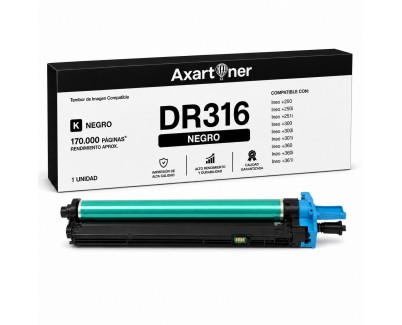 Compatible Develop Ineo +250, +250i, +251i, +300, +300i, +301i, +360, +360i, +361i Negro Tambor de Imagen DR316K / AAV71RH (Drum)