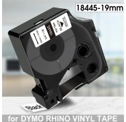 Compatible Dymo 18445 / S0718620 Negro / Blanco para Dymo Rhino 4200, 5200, 5000, 6000