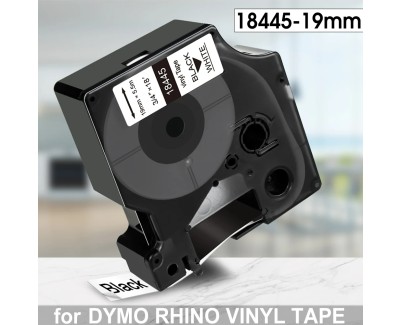 Compatible Dymo 18445 / S0718620 Negro / Blanco para Dymo Rhino 4200, 5200, 5000, 6000