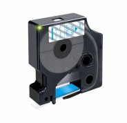 Compatible Dymo D1 45011 Cinta de Etiquetas para Rotuladora - Texto azul sobre fondo transparente - Ancho 12mm x 7 metros - S0720510