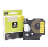 Compatible Dymo D1 45018 Cinta de Etiquetas para Rotuladora - Texto negro sobre fondo amarillo - Ancho 12mm x 7 metros - S0720580