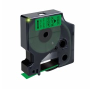 Compatible  Dymo D1 45019 Cinta de Etiquetas para Rotuladora - Texto negro sobre fondo verde - Ancho 12mm x 7 metros - S0720590