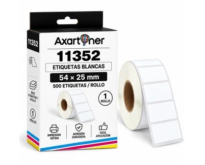 Compatible DYMO LABELWRITER 11352 ETIQUETAS PARA ARCHIVO DE PAPEL TERMICO S0722520 54mm * 25mm (500 unidades)