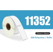Compatible DYMO LABELWRITER 11352 ETIQUETAS PARA ARCHIVO DE PAPEL TERMICO S0722520 54mm * 25mm (500 unidades)
