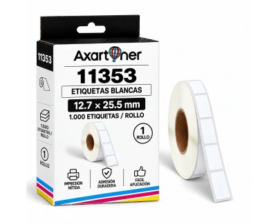 Compatible DYMO LABELWRITER 11353 ETIQUETAS MULTIPROPOSITO DE PAPEL TERMICO S0722530 12.7mm * 25.5mm (1000 unidades)