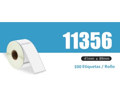 Compatible DYMO LABELWRITER 11356 ETIQUETAS MULTIPROPOSITO DE PAPEL TERMICO S0722560 89mm * 41mm (300 unidades)