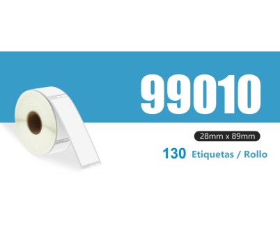 Compatible DYMO LABELWRITER 99010 ETIQUETAS DE DIRECCION ESTANDAR DE PAPEL TERMICO S0722370 89mm * 28 mm - 130 unidades