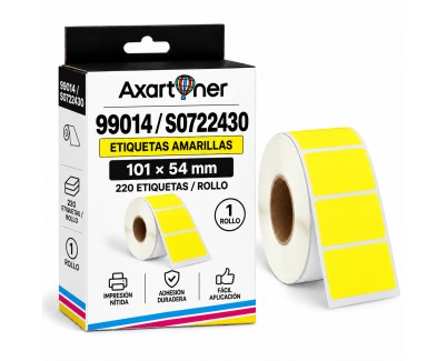 Compatible DYMO LABELWRITER 99014 AMARILLAS ETIQUETAS DE ENVIOS DE PAPEL TERMICO S0722430