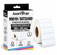 Compatible DYMO LABELWRITER 99019 ETIQUETAS MULTIPROPOSITO GRANDES DE PAPEL TERMICO S0722480