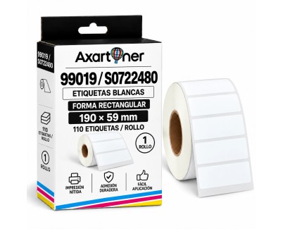 Compatible DYMO LABELWRITER 99019 ETIQUETAS MULTIPROPOSITO GRANDES DE PAPEL TERMICO S0722480