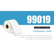 Compatible DYMO LABELWRITER 99019 ETIQUETAS MULTIPROPOSITO GRANDES DE PAPEL TERMICO S0722480