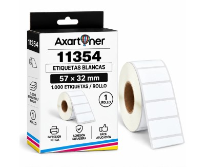 Compatible Dymo LW 11354 Etiquetas Multiusos Autoadhesivas - 57x32mm - 1000 Unidades - Reemplaza S0722540