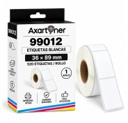 Compatible Dymo LW 99012 Etiquetas de Direccion Grandes Autoadhesivas - 36x89mm - 260 Unidades - Reemplaza S0722400