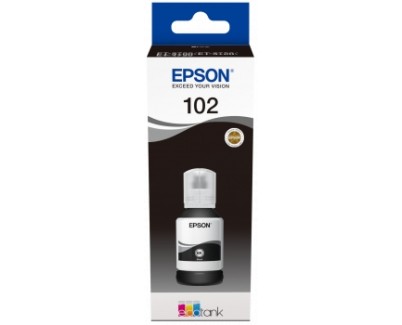 Original Epson 102 Negro - Botella de Tinta Pigmentada C13T03R140