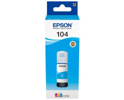 Original Epson 104 Cyan - Botella de Tinta C13T00P240