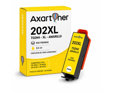 Compatible Epson 202XL Amarillo Cartucho de Tinta C13T02H44010 / C13T02F44010 para XP6000, XP6005, XP6100, XP6105