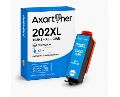 Compatible Epson 202XL Cyan Cartucho de Tinta C13T02H24010 / C13T02F24010 para XP6000, XP6005, XP6100, XP6105