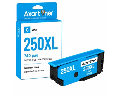 Compatible Epson 250XL / 250 Cyan Cartucho de Tinta C13T16P24010 / C13T16N24010 para Epson Expression Photo XP-980 / XP980